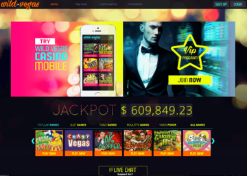 Wild Vegas Casino Homepage